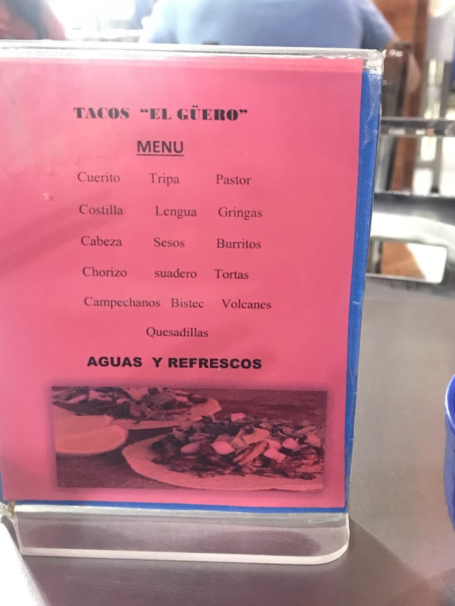Tacos Y Tortas El Güero Menu - Image 1